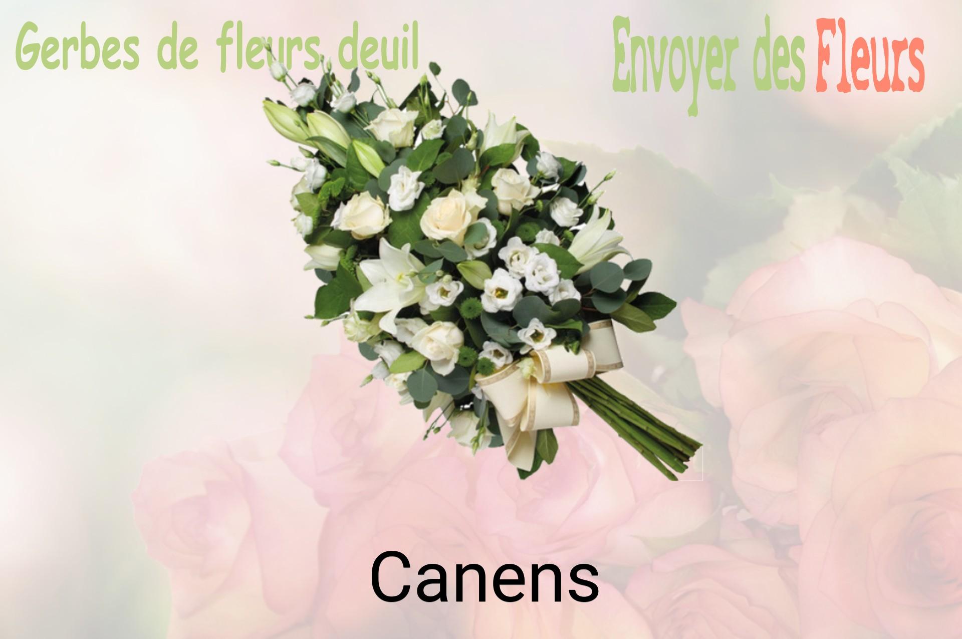 Gerbe de fleurs de deuil livrée à Canens